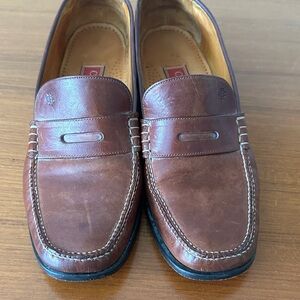 Cole Haan Brown Leather Penny Loafers, 9